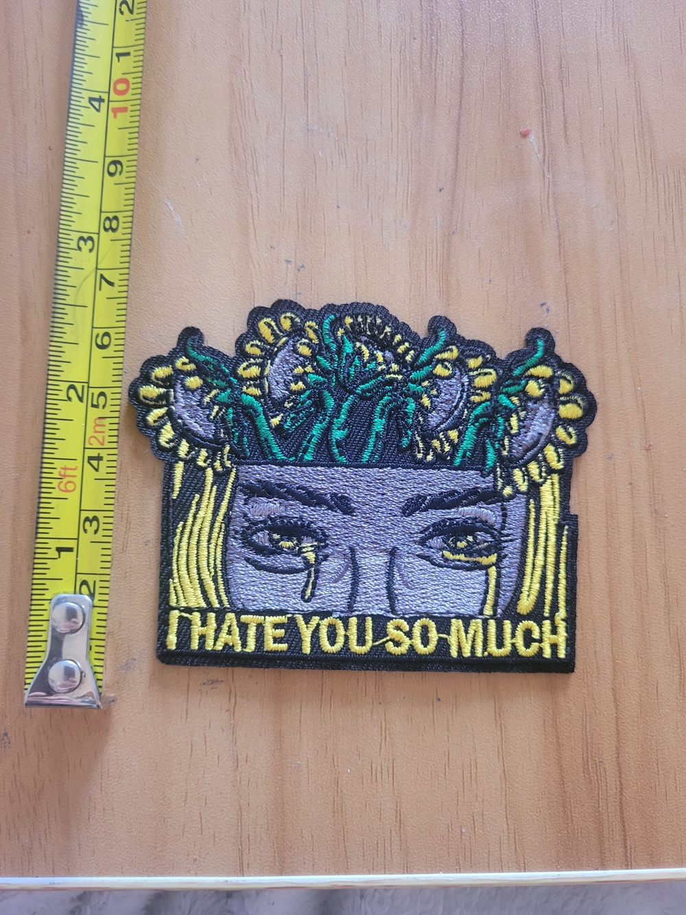 🎃BUY 2 GET 1 FREE🎃'I Hate You So Much' Sunflower Embroidered Patch -